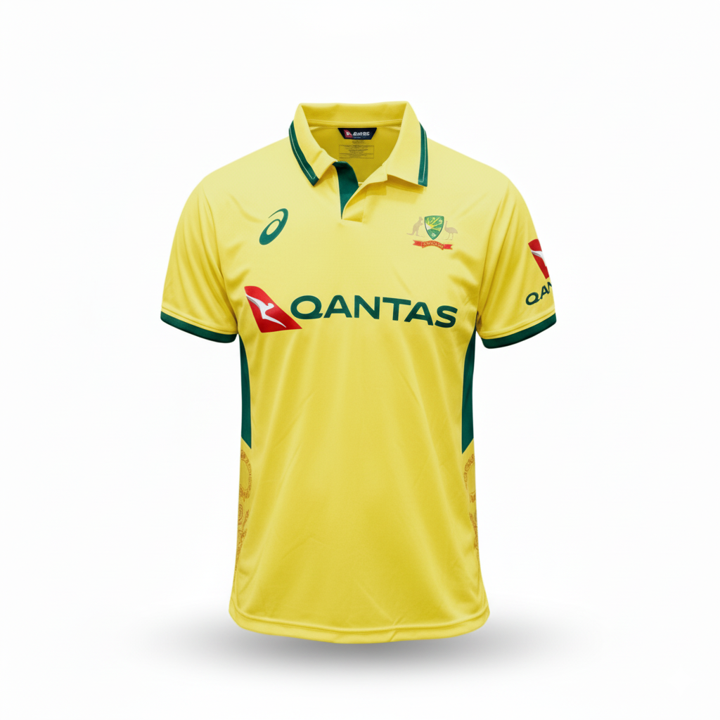 Australian Fan Jersey – Qantas & Westpac Edition (White & Yellow)