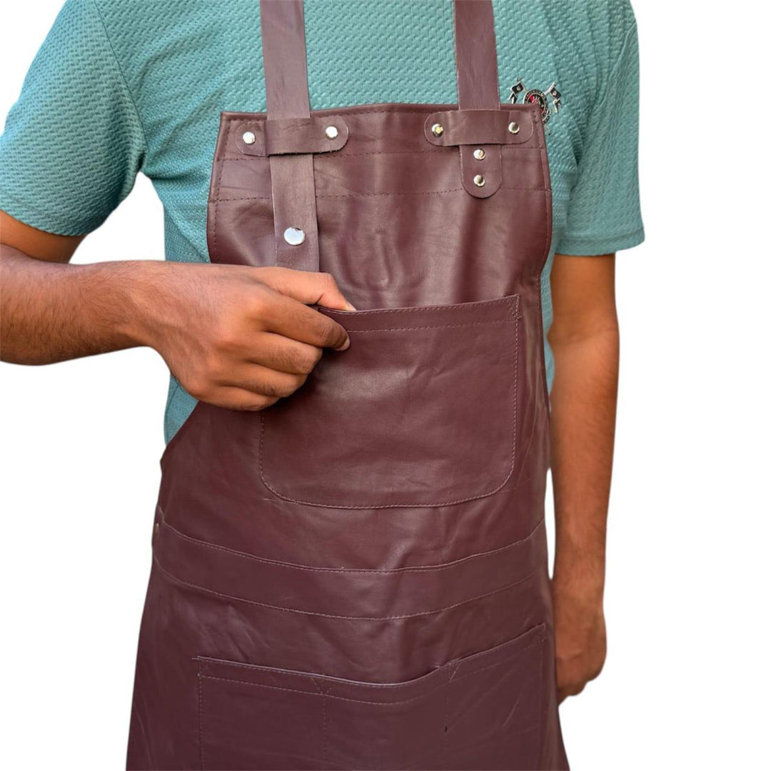 Heavy-Duty Leather Apron – Protective Workwear for Chefs, Welders & Craftsmen